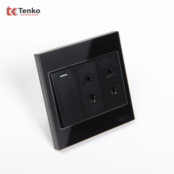 Bộ Công Tắc Ổ Cắm Điện Kính Cường Lực Tenko TK-V18-025 – Giải Pháp Điều Khiển Điện Hiện Đại, Bền Bỉ