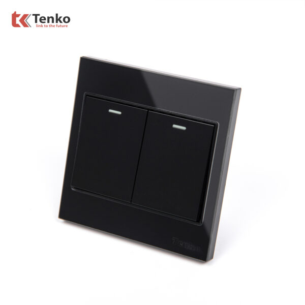 Công Tắc 2 Nút Mặt Kính Cường Lực Tenko TK-V18-02 – Giải Pháp Điều Khiển Điện Hiện Đại, Bền Bỉ