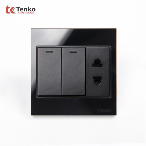 Công Tắc Ổ Cắm Điện Kính Cường Lực Tenko TK-V18-027 – Giải Pháp Điều Khiển Điện Hiện Đại, Bền Bỉ
