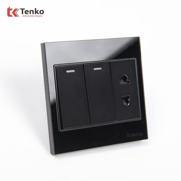Công Tắc Ổ Cắm Điện Kính Cường Lực Tenko TK-V18-027 – Giải Pháp Điều Khiển Điện Hiện Đại, Bền Bỉ