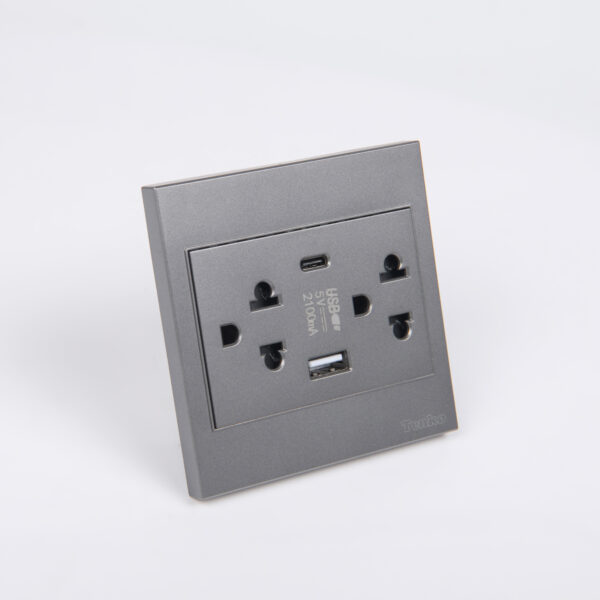 Ổ Cắm Kèm USB, Type C Mặt Nhựa ABS Tenko TK-V1-045 – Giải Pháp Điều Khiển Điện Hiện Đại, Bền Bỉ