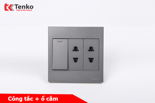 Ổ Cắm, Công Tắc Mặt Nhựa ABS Tenko TK-V1-025 – Giải Pháp Điều Khiển Điện Hiện Đại, Bền Bỉ
