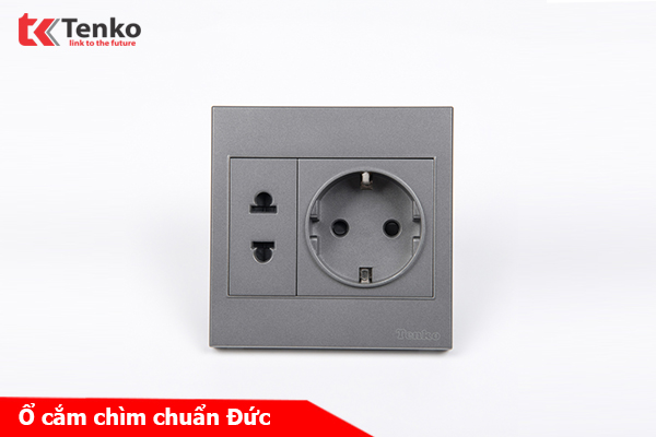 Ổ Cắm Chìm Chuẩn Đức Mặt Nhựa ABS Tenko TK-V1-059 – Giải Pháp Điều Khiển Điện Hiện Đại, Bền Bỉ