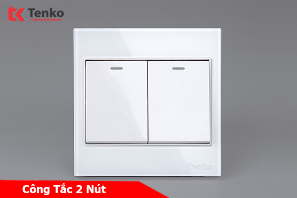 Công Tắc 2 Nút Mặt Kính Cường Lực Tenko TK-V18-02 – Giải Pháp Điều Khiển Điện Hiện Đại, Bền Bỉ