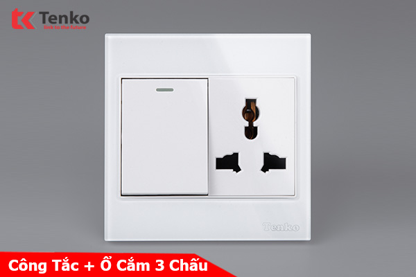 Công Tắc Ổ Cắm Điện Kính Cường Lực Tenko TK-V18-039 – Giải Pháp Điều Khiển Điện Hiện Đại, Bền Bỉ
