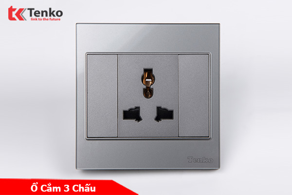 Ổ Cắm 3 Chấu Đa Năng Mặt Kính Cường Lực Tenko TK-V18-051 – Giải Pháp Điều Khiển Điện Hiện Đại, Bền Bỉ