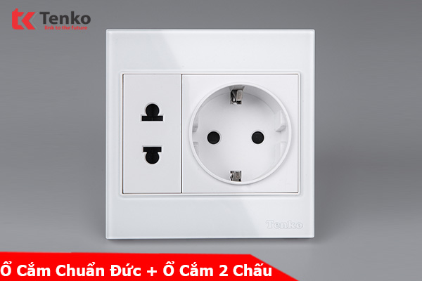 Ổ Điện Đôi 2 Chấu Chuẩn Đức Kính Cường Lực Tenko TK-V18-059 – Giải Pháp Điều Khiển Điện Hiện Đại, Bền Bỉ
