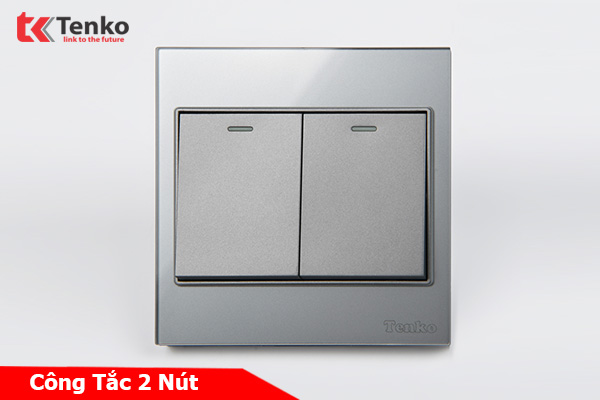 Công Tắc 2 Nút Mặt Kính Cường Lực Tenko TK-V18-02 – Giải Pháp Điều Khiển Điện Hiện Đại, Bền Bỉ