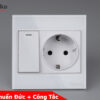 Ổ Cắm Chìm Chuẩn Đức Có Công Tắc Kính Cường Lực Tenko TK-V18-060 – Giải Pháp Điều Khiển Điện Hiện Đại, Bền Bỉ