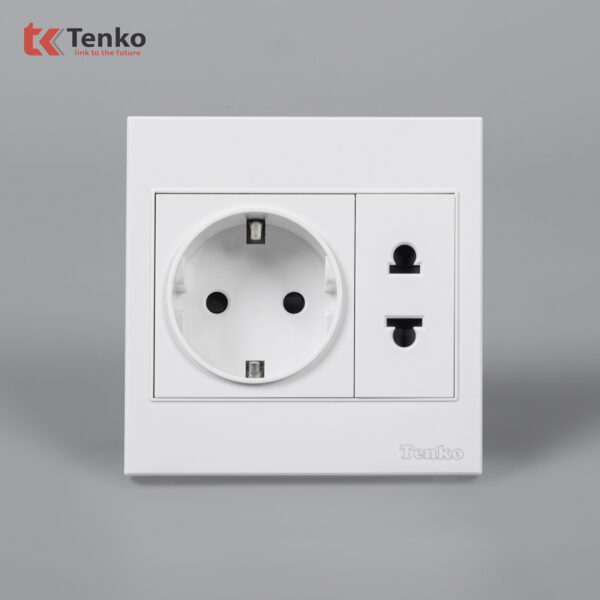 Ổ Điện Đôi 2 Chấu Chuẩn Đức Nhựa ABS Tenko TK-V1-059 – Giải Pháp Điều Khiển Điện Hiện Đại, Bền Bỉ