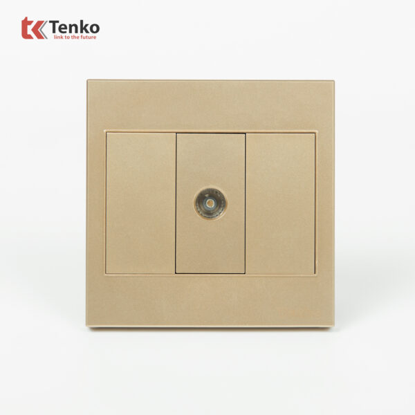 Ổ Cắm TV Mặt Nhựa ABS Tenko TK-V1-071 Màu Vàng– Giải Pháp Điều Khiển Điện Hiện Đại, Bền Bỉ