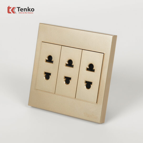Ổ Cắm 2 Chấu Mặt Nhựa ABS Tenko TK-V1-020 Màu Vàng – Giải Pháp Điều Khiển Điện Hiện Đại, Bền Bỉ