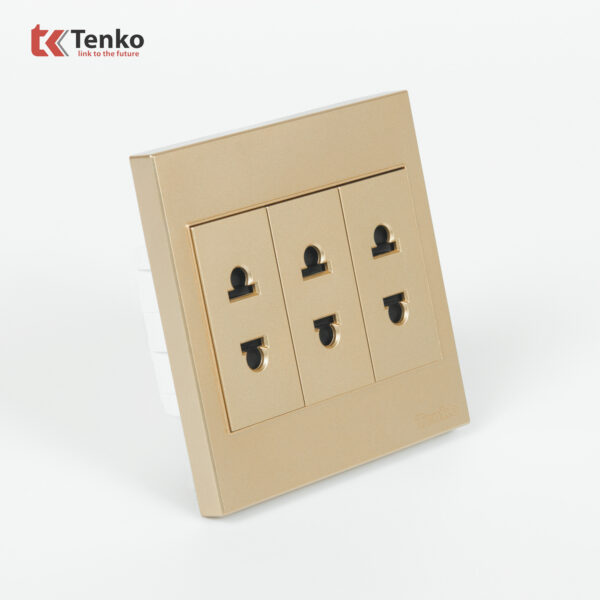 Ổ Cắm 2 Chấu Mặt Nhựa ABS Tenko TK-V1-020 Màu Vàng – Giải Pháp Điều Khiển Điện Hiện Đại, Bền Bỉ