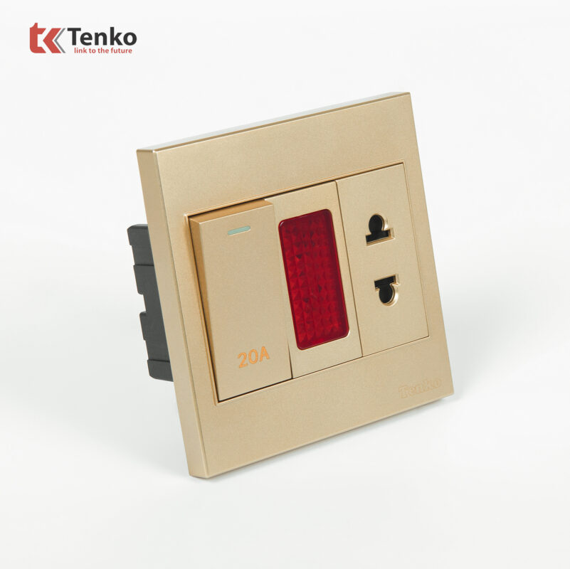 Công Tắc 20A Công Suất Cao Kèm Đèn Báo Mặt Nhựa ABS Tenko TK-V1-080 – Giải Pháp Điều Khiển Điện Hiện Đại, Bền Bỉ