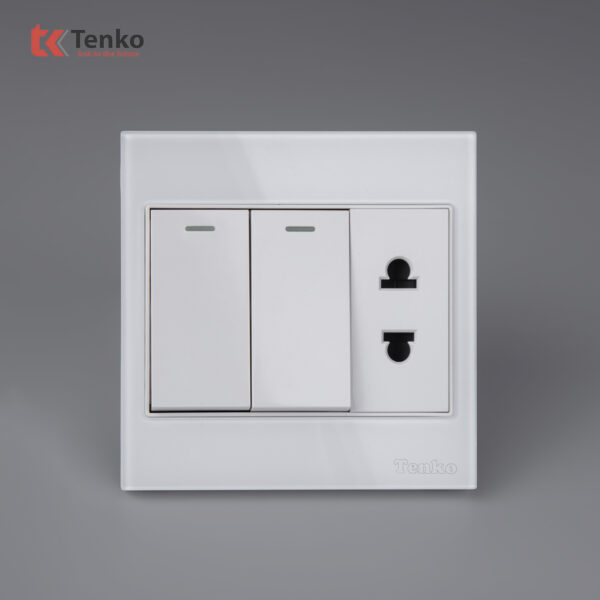 Công Tắc Ổ Cắm Điện Kính Cường Lực Tenko TK-V18-027 – Giải Pháp Điều Khiển Điện Hiện Đại, Bền Bỉ
