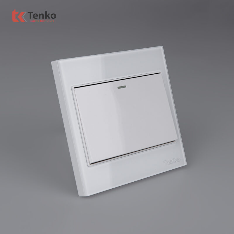 Công Tắc 1 Nút Mặt Kính Cường Lực Tenko TK-V18-01 – Giải Pháp Điều Khiển Điện Hiện Đại, Bền Bỉ