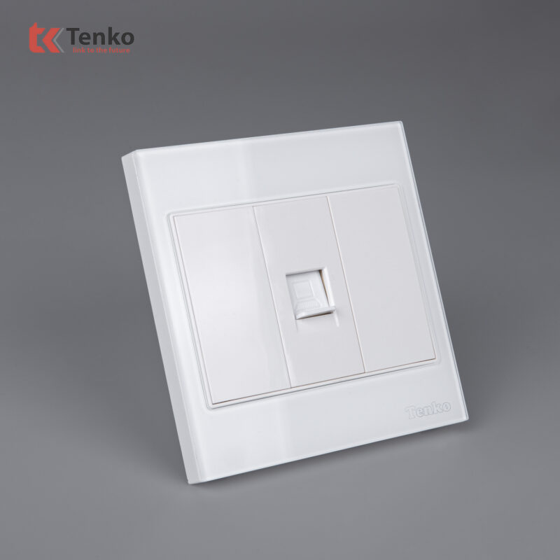 Ổ Cắm Mạng Âm tường Mặt Kính Cường Lực Tenko TK-V18-073 – Giải Pháp Điều Khiển Điện Hiện Đại, Bền Bỉ