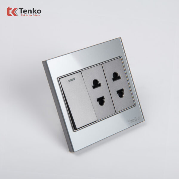 Bộ Công Tắc Ổ Cắm Điện Kính Cường Lực Tenko TK-V18-025 – Giải Pháp Điều Khiển Điện Hiện Đại, Bền Bỉ
