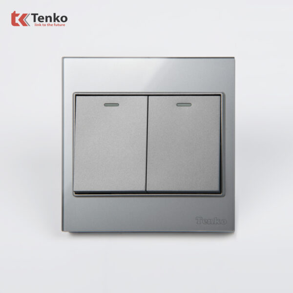 Công Tắc 2 Nút Mặt Kính Cường Lực Tenko TK-V18-02 – Giải Pháp Điều Khiển Điện Hiện Đại, Bền Bỉ