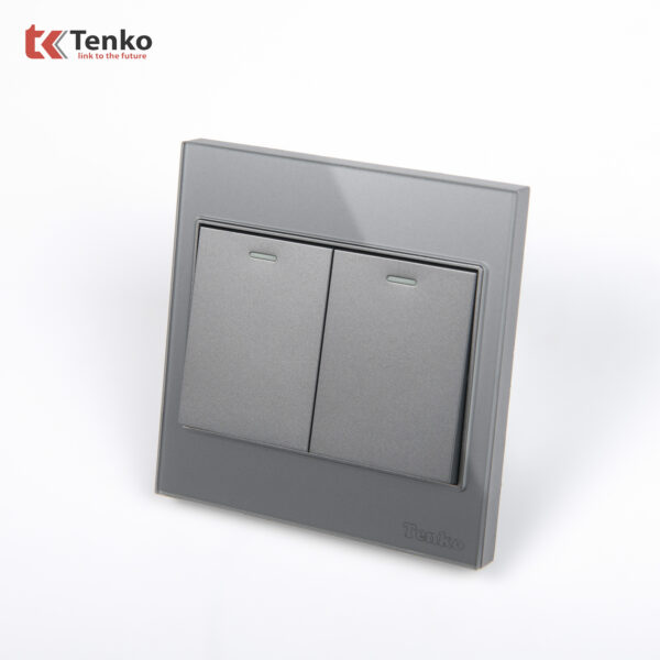 Công Tắc 2 Nút Mặt Kính Cường Lực Tenko TK-V18-02 – Giải Pháp Điều Khiển Điện Hiện Đại, Bền Bỉ