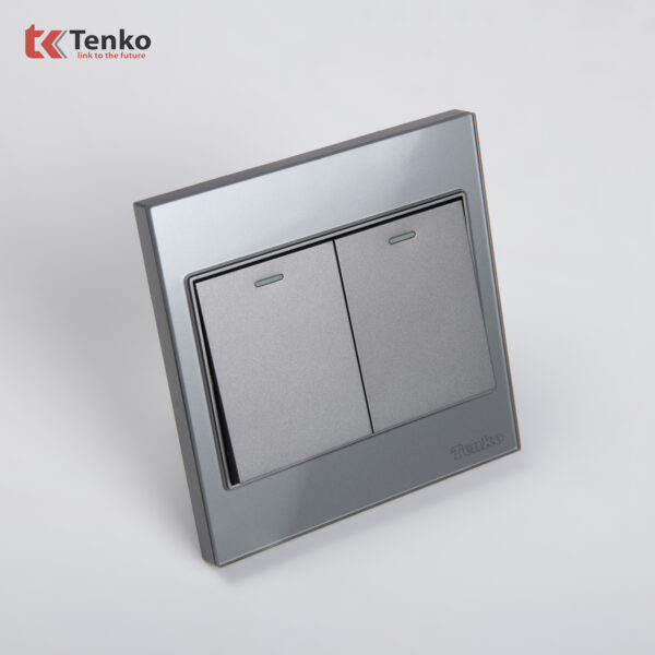 Công Tắc 2 Nút Mặt Kính Cường Lực Tenko TK-V18-02 – Giải Pháp Điều Khiển Điện Hiện Đại, Bền Bỉ