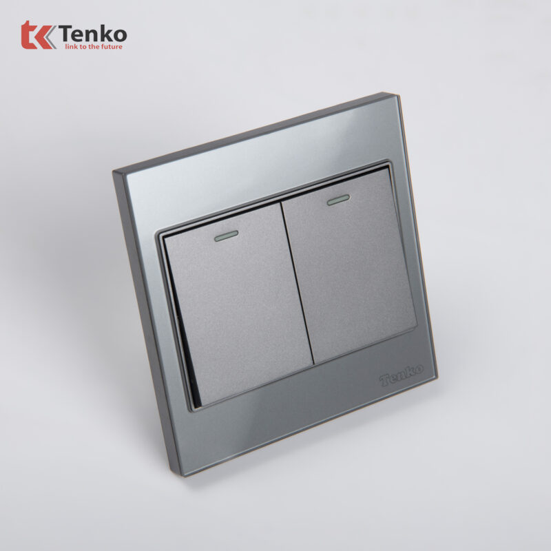 Công Tắc 2 Nút Mặt Kính Cường Lực Tenko TK-V18-02 – Giải Pháp Điều Khiển Điện Hiện Đại, Bền Bỉ
