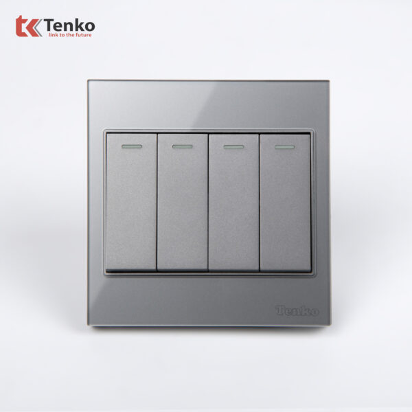 Công Tắc 4 Nút Kính Cường Lực Tenko TK-V18-04 – Giải Pháp Điều Khiển Điện Hiện Đại, Bền Bỉ