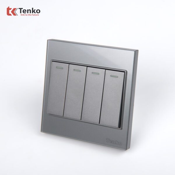 Công Tắc 4 Nút Kính Cường Lực Tenko TK-V18-04 – Giải Pháp Điều Khiển Điện Hiện Đại, Bền Bỉ