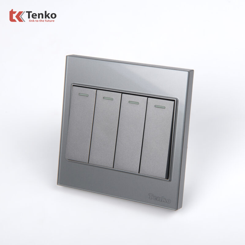 Công Tắc 4 Nút Kính Cường Lực Tenko TK-V18-04 – Giải Pháp Điều Khiển Điện Hiện Đại, Bền Bỉ