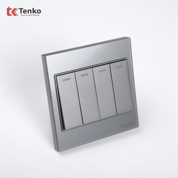 Công Tắc 4 Nút Kính Cường Lực Tenko TK-V18-04 – Giải Pháp Điều Khiển Điện Hiện Đại, Bền Bỉ