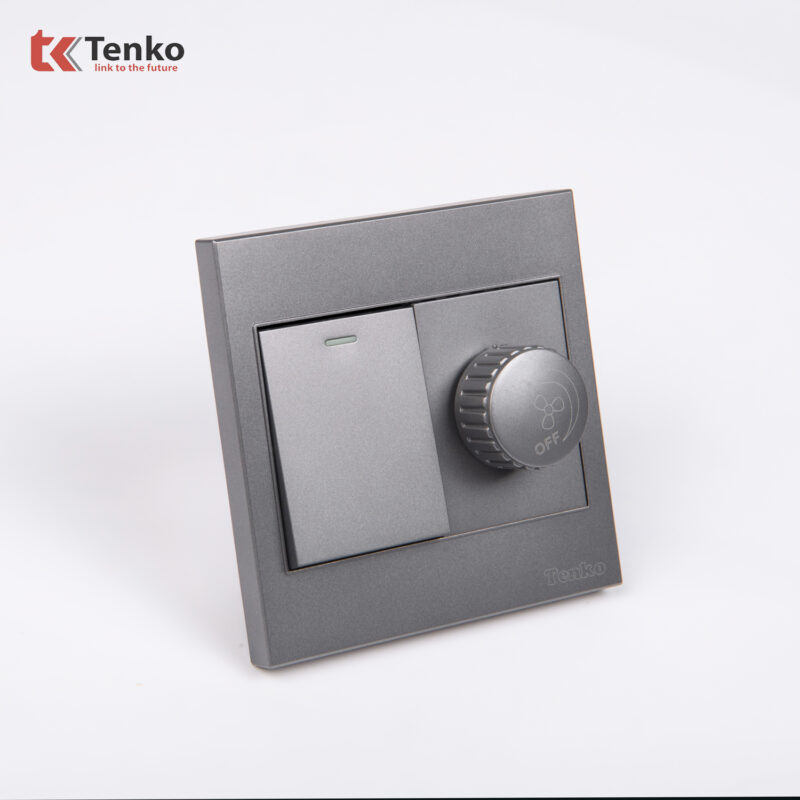 Chiết Áp Quạt Kèm Công Tắc Mặt Nhựa ABS Tenko TK-V1-087 – Giải Pháp Điều Khiển Điện Hiện Đại, Bền Bỉ