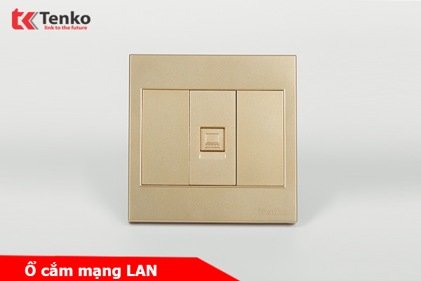 Ổ Cắm Mạng LAN (RJ45) Mặt Nhựa ABS Tenko TK-V1-073 Màu Vàng– Giải Pháp Điều Khiển Điện Hiện Đại, Bền Bỉ