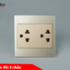 Ổ Cắm Đôi 3 Chấu Mặt Kính Cường Lực Tenko TK-V18-044 Màu Vàng – Giải Pháp Điều Khiển Điện Hiện Đại, Bền Bỉ