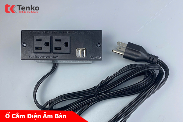 Ổ Cắm Điện Âm Bàn Chuẩn Mỹ Tenko TK-KDM01